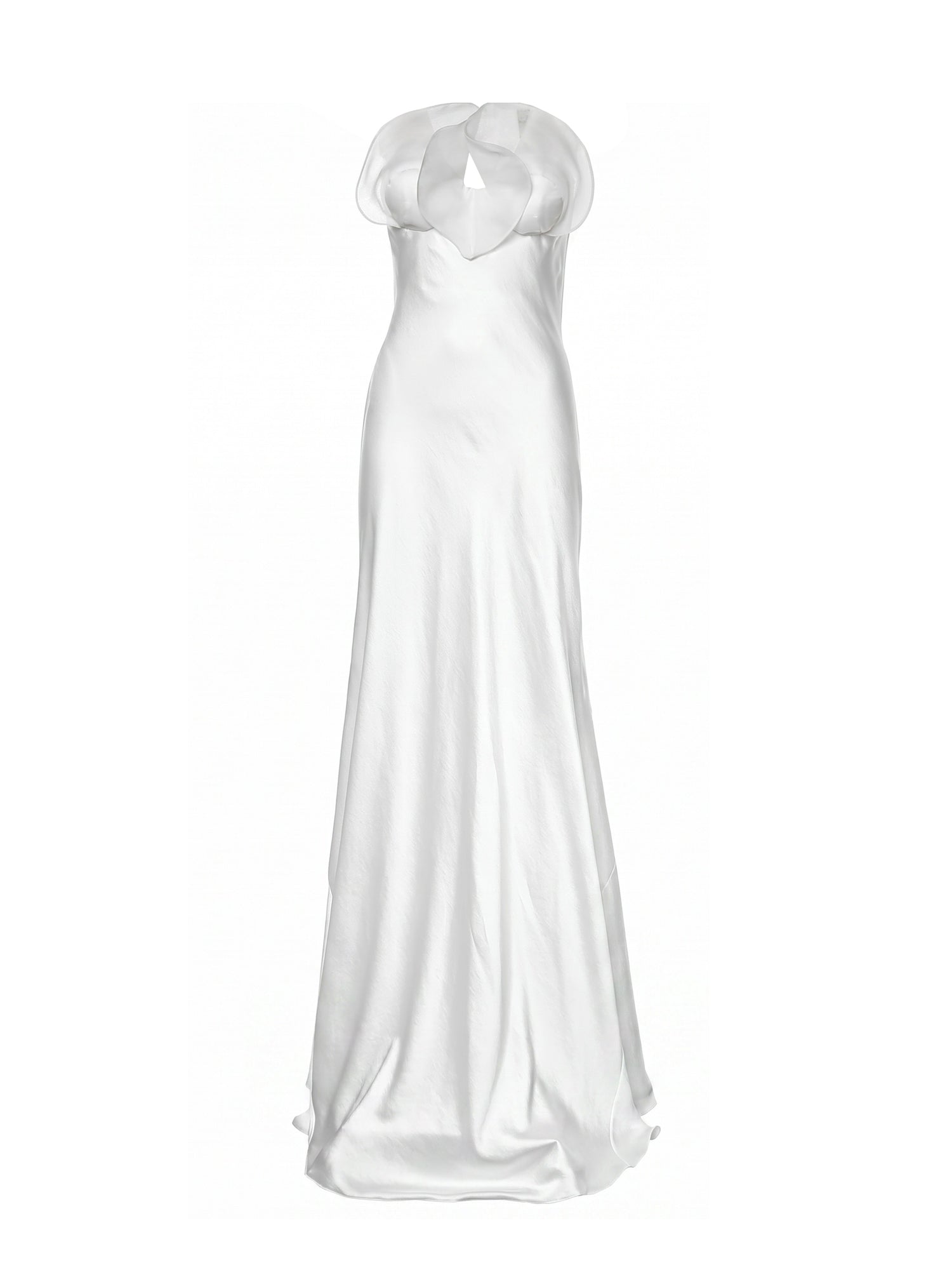 Abito lungo bustier con volant 80AJO488 N0783003 GENNY 