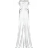 Abito lungo bustier con volant 80AJO488 N0783003 GENNY 