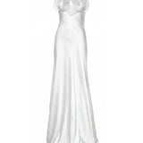 Abito lungo bustier con volant 80AJO488 N0783003 GENNY 