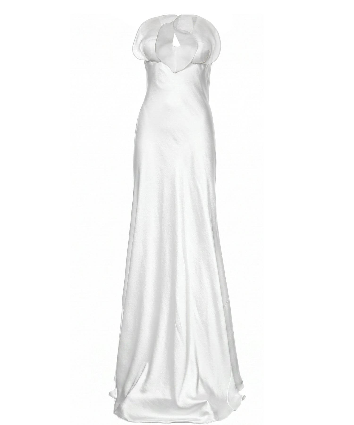 Abito lungo bustier con volant 80AJO488 N0783003 GENNY 