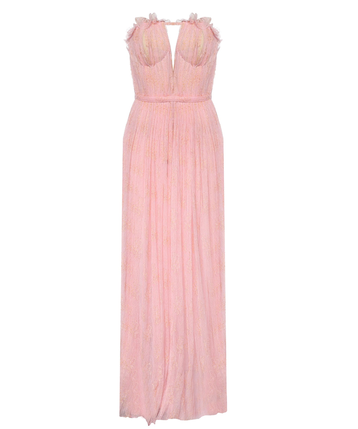 Abito in pizzo con ruches sullo scollo 80AJO490 N0789495 GENNY 