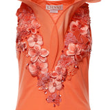 Abito lungo con scollo ricamato 80AJO497 J0300586 GENNY 
