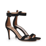 Sandali Portofino in camoscio G60953 85RICCAMNERO GIANVITO ROSSI 
