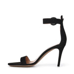 Sandali Portofino in camoscio G60953 85RICCAMNERO GIANVITO ROSSI 