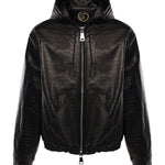 Giubbotto Bronx in pelle con cappuccio BRONX COCCONERO GIULIANO GALIANO 