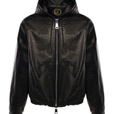 Giubbotto Bronx in pelle con cappuccio BRONX COCCONERO GIULIANO GALIANO 