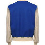 Bomber Varsity in nappa e tessuto VARSITY NAPPABLU GIULIANO GALIANO 