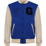 Bomber Varsity in nappa e tessuto VARSITY NAPPABLU GIULIANO GALIANO 