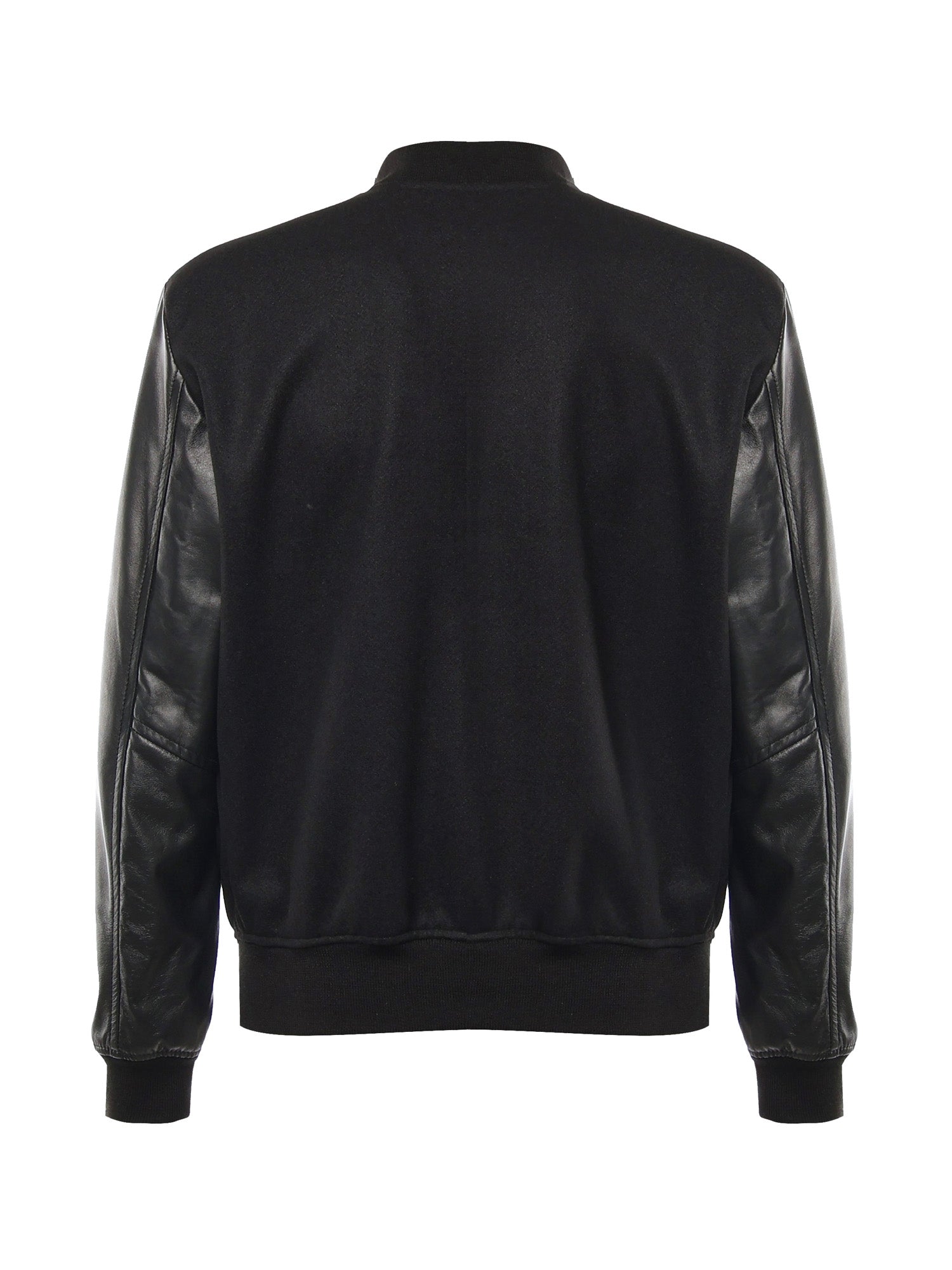 Bomber Varsity in nappa e tessuto VARSITY NAPPANERO GIULIANO GALIANO 