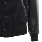 Bomber Varsity in nappa e tessuto VARSITY NAPPANERO GIULIANO GALIANO 