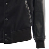 Bomber Varsity in nappa e tessuto VARSITY NAPPANERO GIULIANO GALIANO 