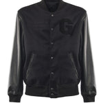 Bomber Varsity in nappa e tessuto VARSITY NAPPANERO GIULIANO GALIANO 