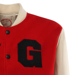Bomber Varsity in nappa e tessuto VARSITY NAPPAROSSO GIULIANO GALIANO 