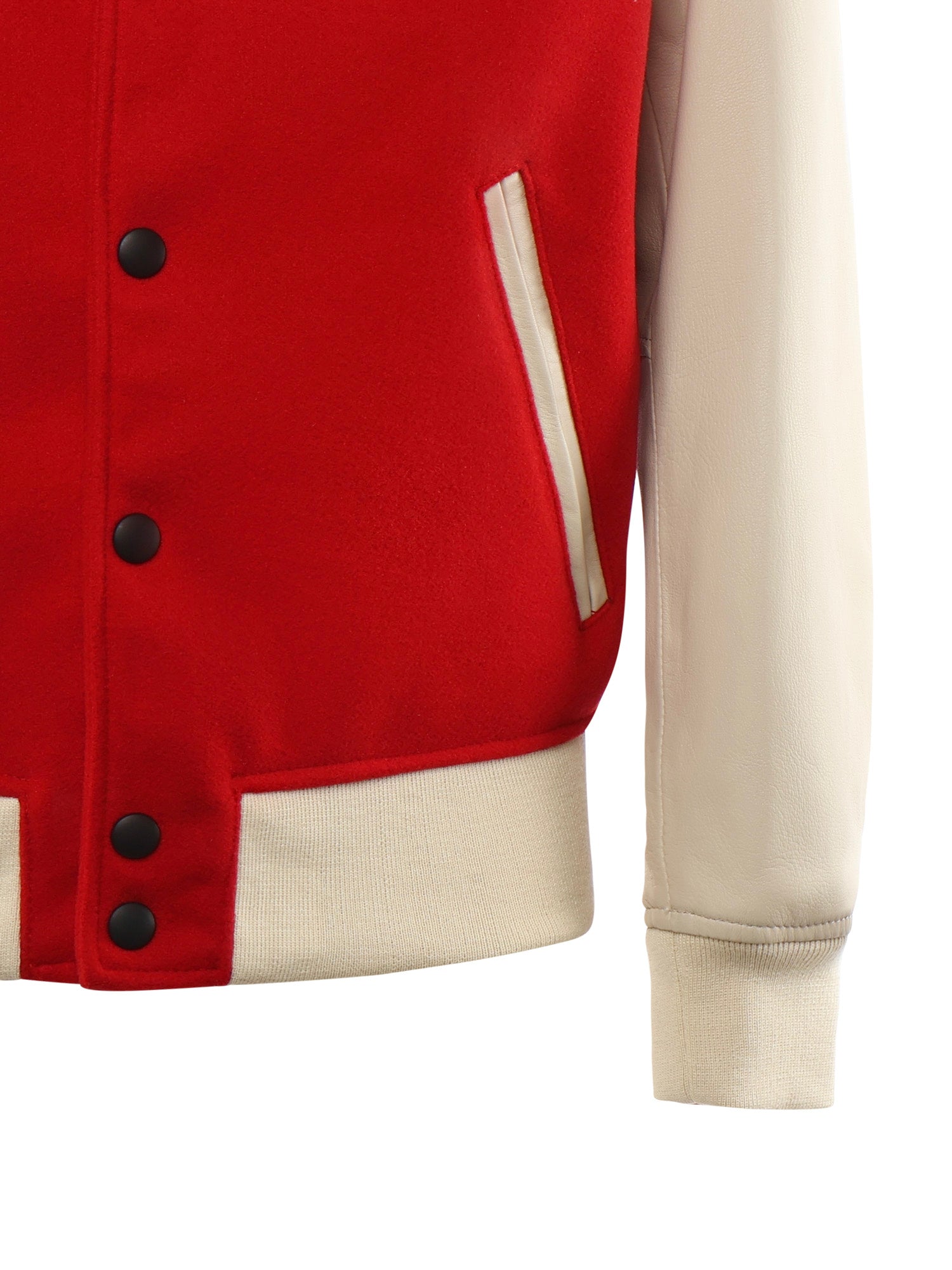 Bomber Varsity in nappa e tessuto VARSITY NAPPAROSSO GIULIANO GALIANO 