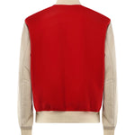 Bomber Varsity in nappa e tessuto VARSITY NAPPAROSSO GIULIANO GALIANO 