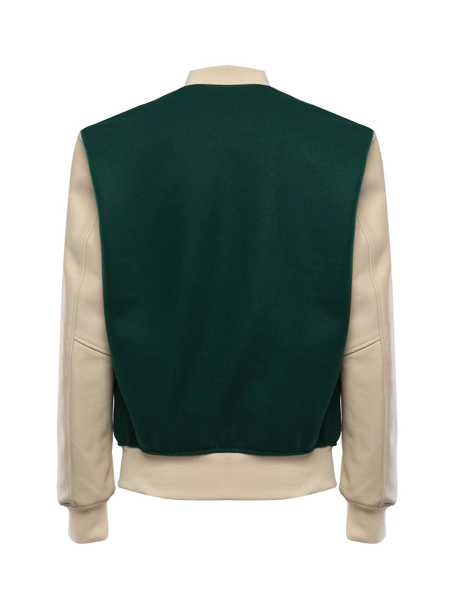 Bomber Varsity in nappa e tessuto VARSITY NAPPAVERDE GIULIANO GALIANO 