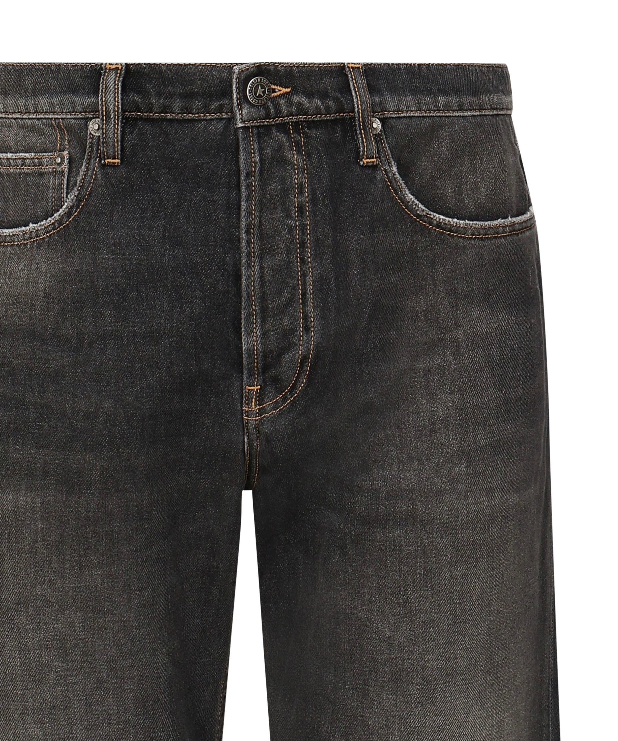 Jeans crop con applicazione posteriore logo GMP01186 P00099490100 GOLDEN GOOSE 