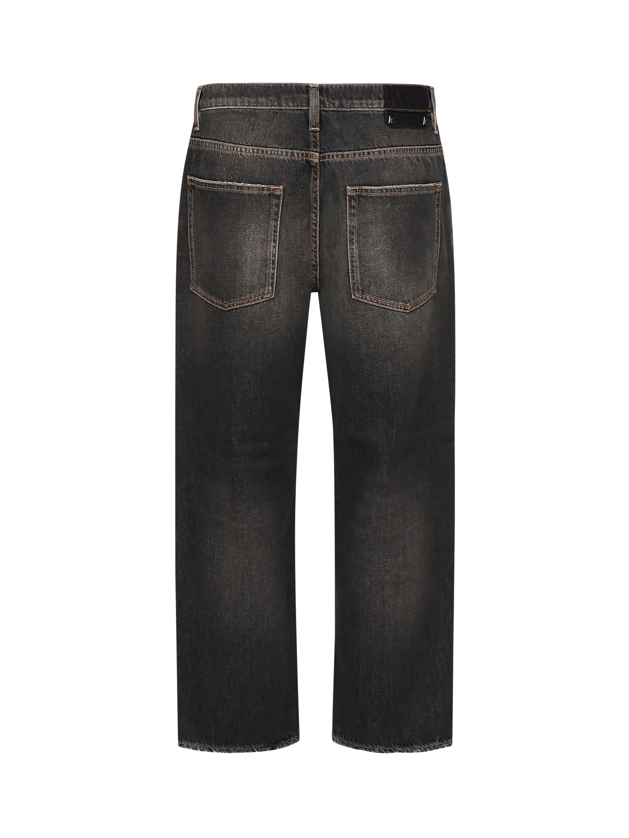 Jeans crop con applicazione posteriore logo GMP01186 P00099490100 GOLDEN GOOSE 
