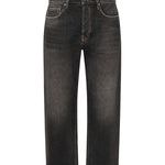 Jeans crop con applicazione posteriore logo GMP01186 P00099490100 GOLDEN GOOSE 