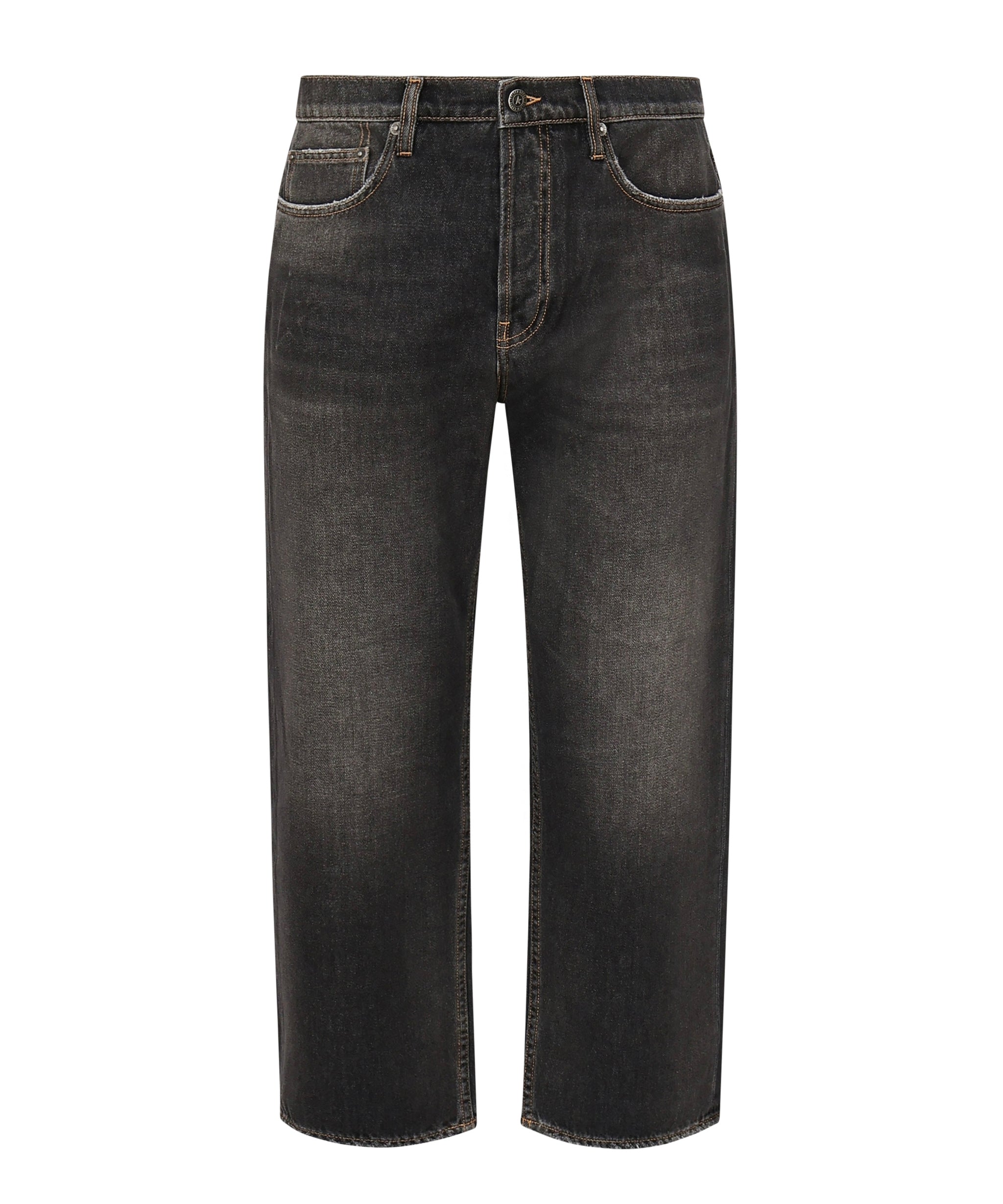 Jeans crop con applicazione posteriore logo GMP01186 P00099490100 GOLDEN GOOSE 