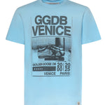 T-shirt in jersey di cotone con stampa GMP01220 P00236850977 GOLDEN GOOSE 