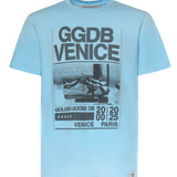 T-shirt in jersey di cotone con stampa GMP01220 P00236850977 GOLDEN GOOSE 