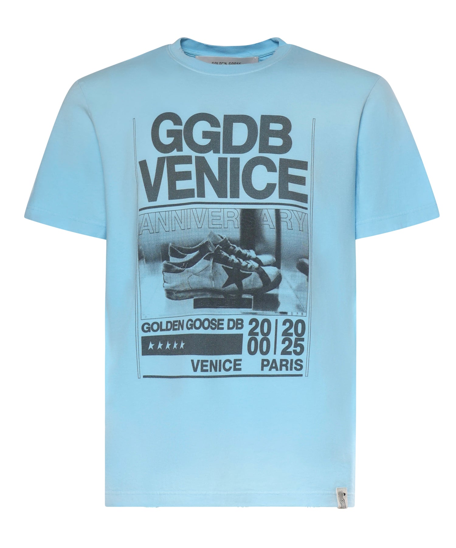 T-shirt in jersey di cotone con stampa GMP01220 P00236850977 GOLDEN GOOSE 