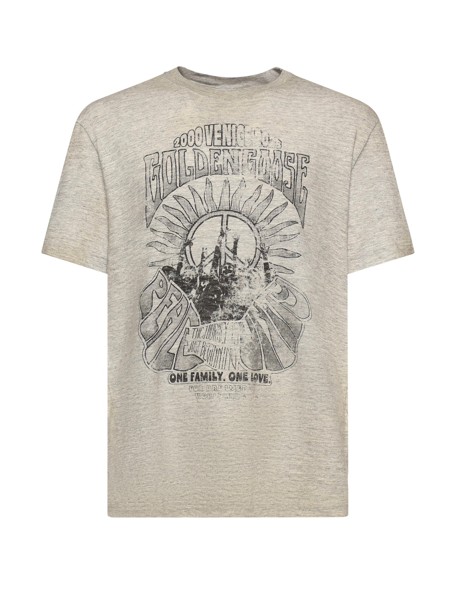T-shirt in jersey con stampa GMP01220 P00252460255 GOLDEN GOOSE 