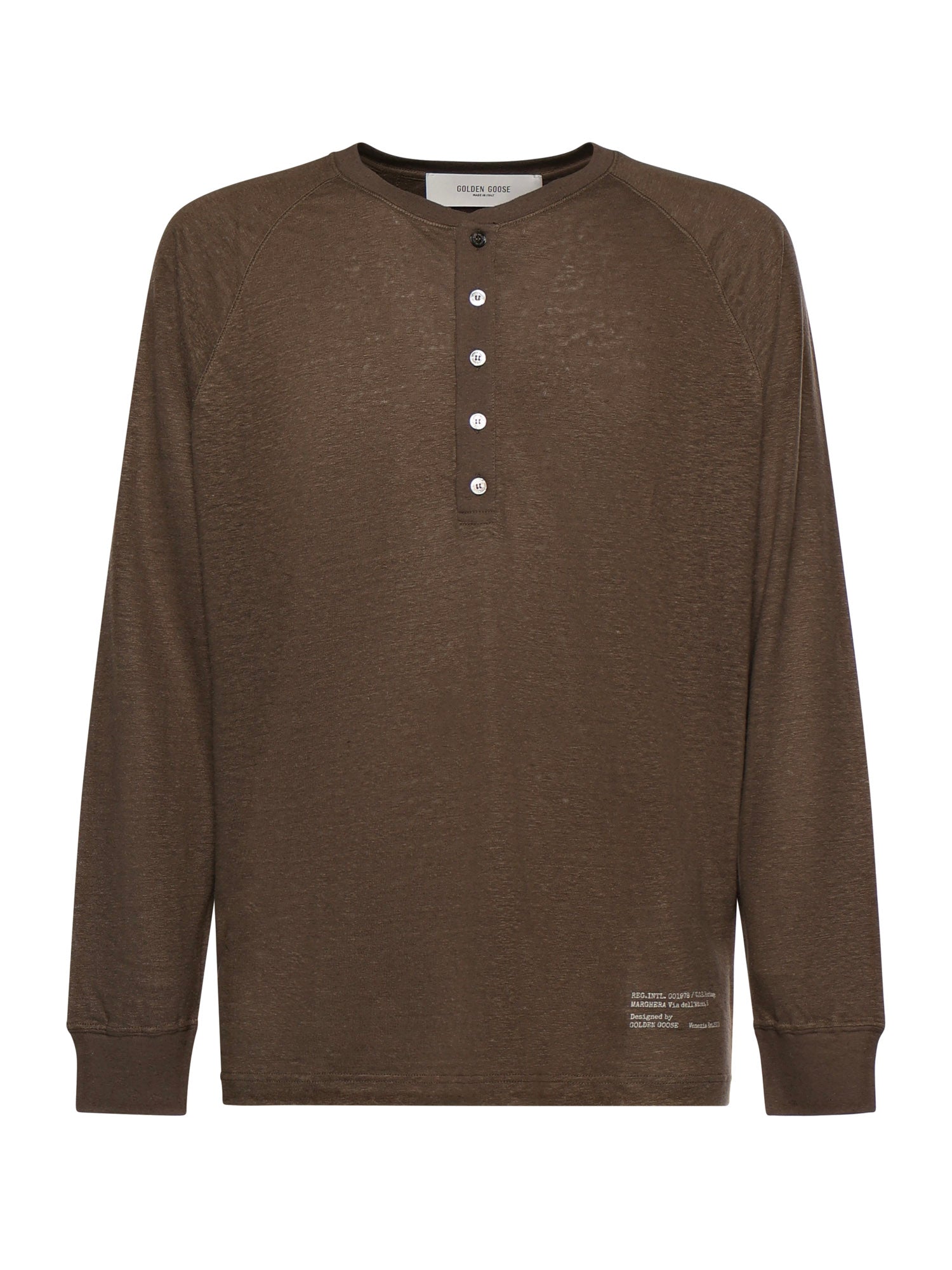 Maglia in jersey di lino GMP02013 P00237460545 GOLDEN GOOSE 