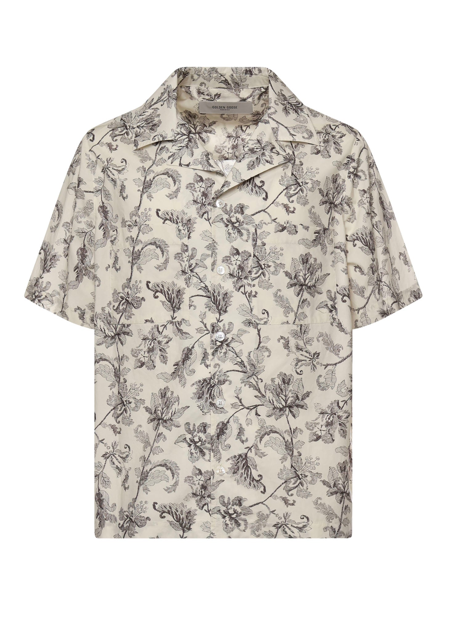 Camicia bowling in cotone con stampa GMP02655 P00233383259 GOLDEN GOOSE 