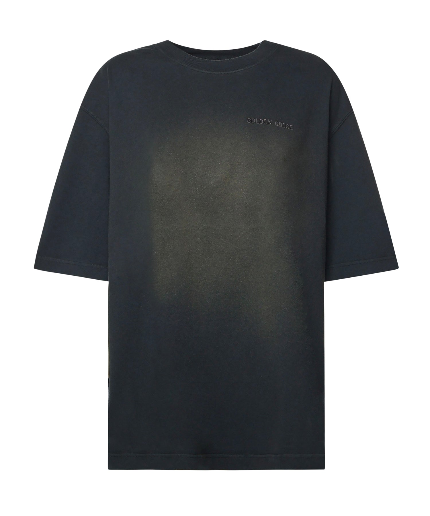 T-shirt in jersey di cotone con logo GUP01873 P00236290498 GOLDEN GOOSE 
