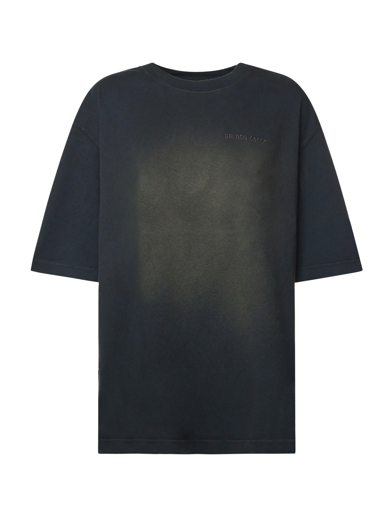T-shirt in jersey di cotone con logo GUP01873 P00236290498 GOLDEN GOOSE 