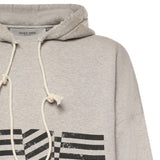 Felpa con cappuccio con stampa Flag vintage GUP02545 P00238160513 GOLDEN GOOSE 