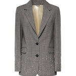Giacca in principe di Galles con cristalli GWP02069 P00231760567 GOLDEN GOOSE 