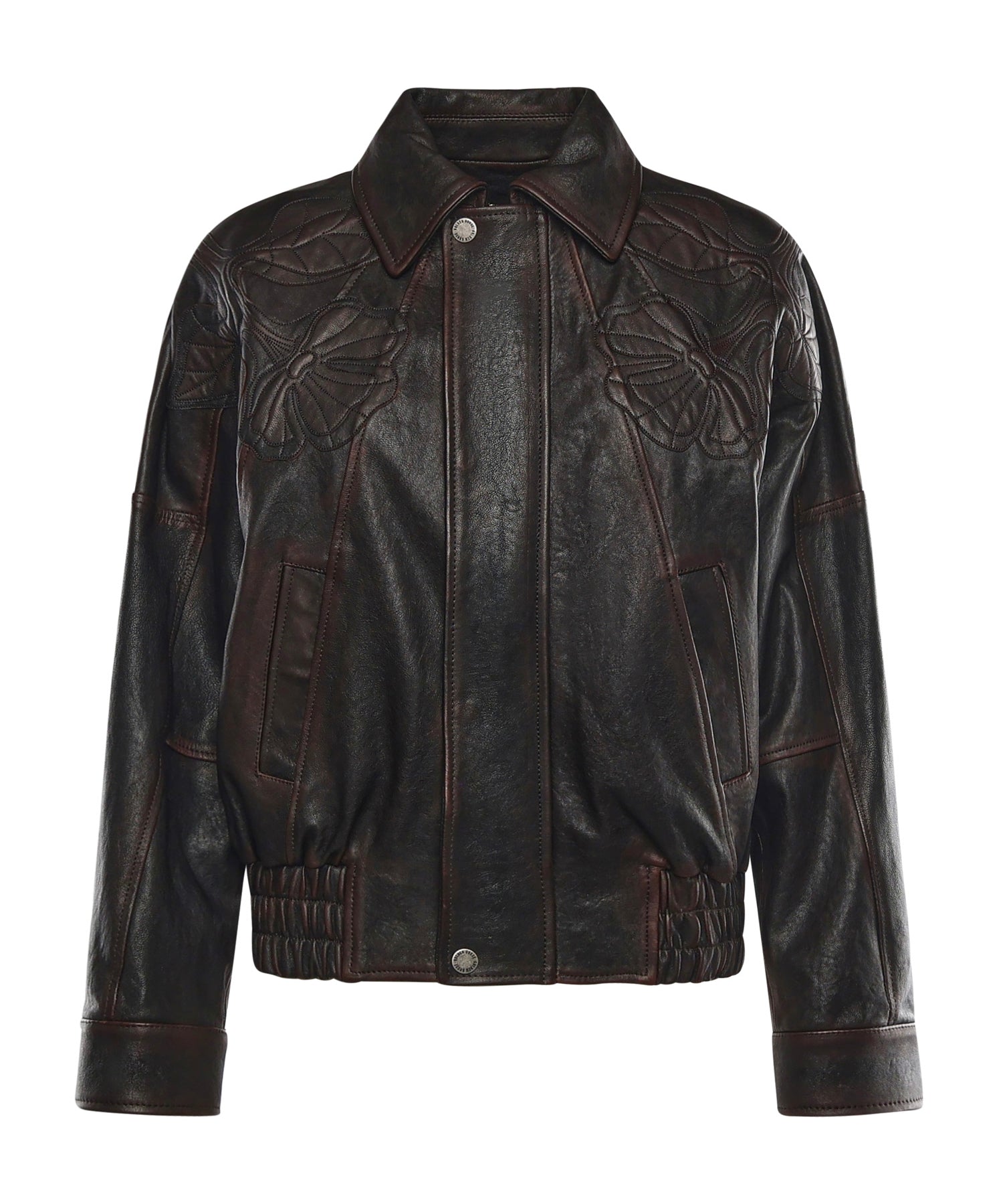 Bomber in nappa con ricamo floreale GWP02560 P00230040249 GOLDEN GOOSE 