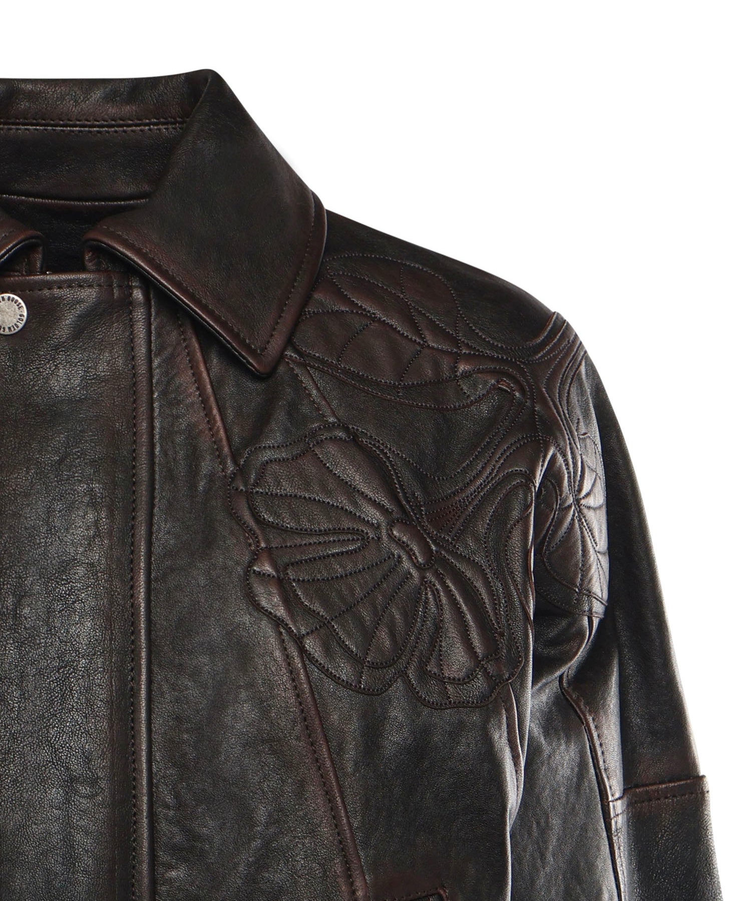 Bomber in nappa con ricamo floreale GWP02560 P00230040249 GOLDEN GOOSE 