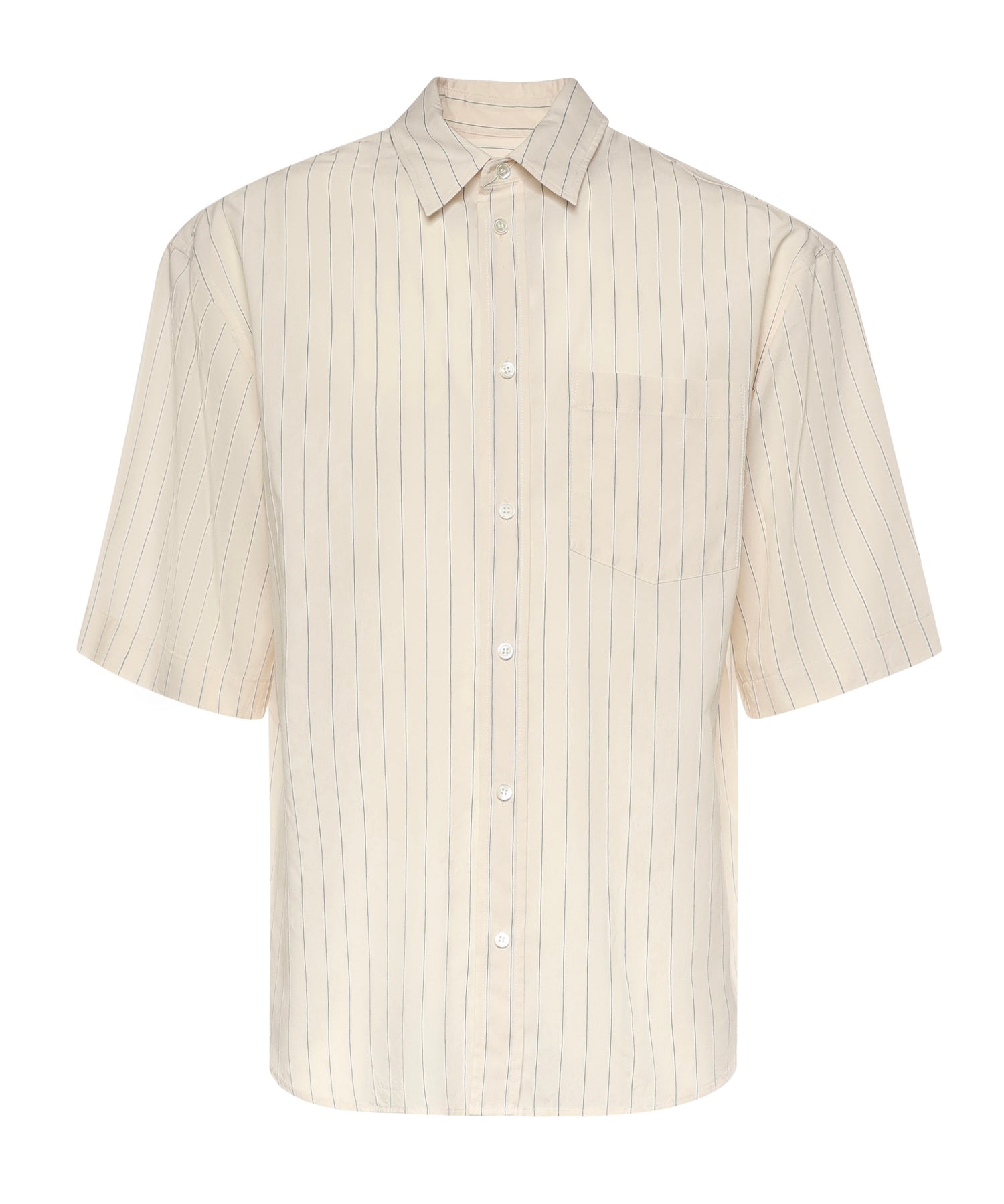 Camicia a righe in misto viscosa G6AB0012 BURRO GRIFONI 