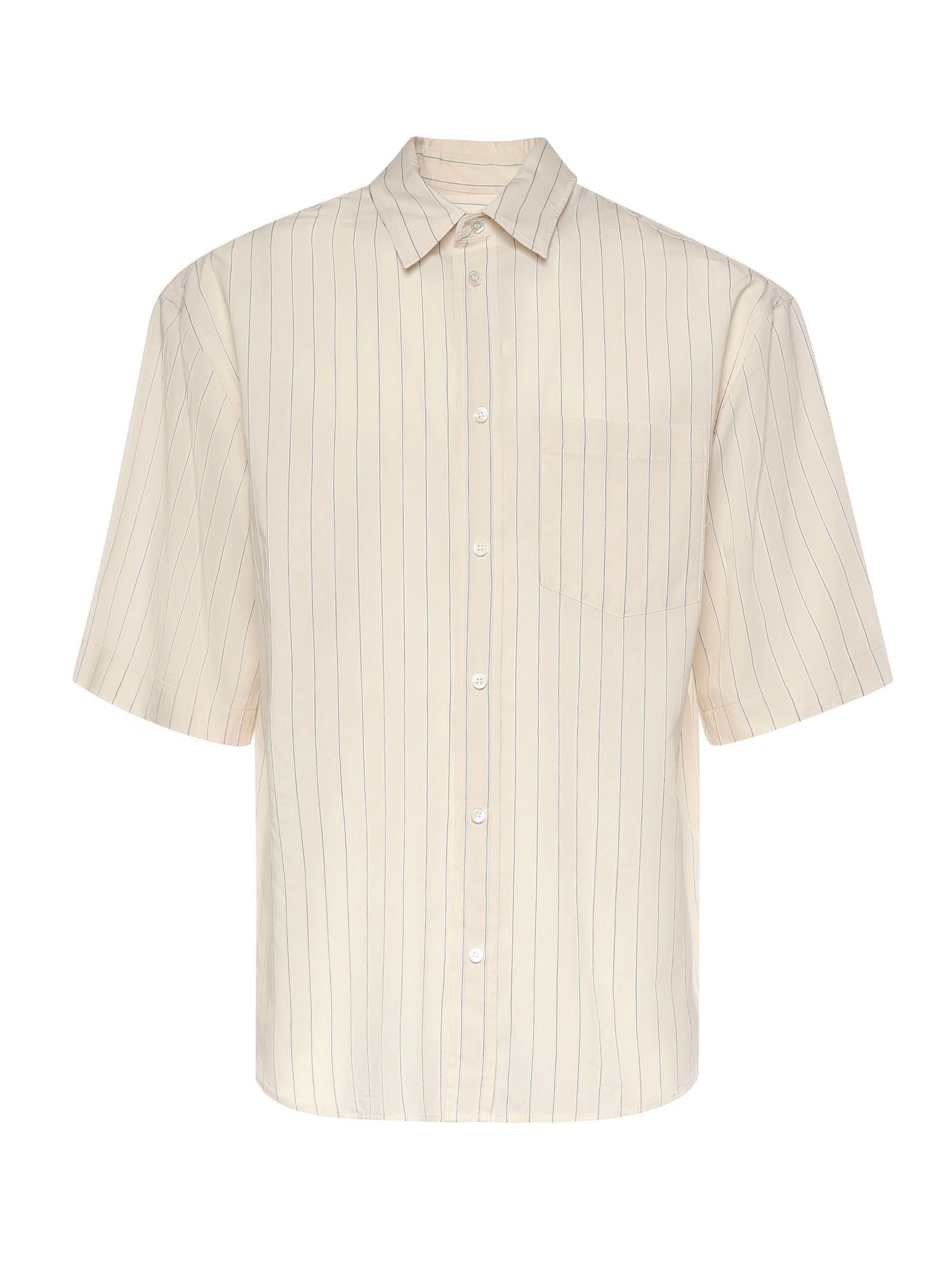 Camicia a righe in misto viscosa G6AB0012 BURRO GRIFONI 