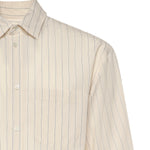 Camicia a righe in misto viscosa G6AB0012 BURRO GRIFONI 