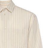 Camicia a righe in misto viscosa G6AB0012 BURRO GRIFONI 