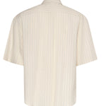 Camicia a righe in misto viscosa G6AB0012 BURRO GRIFONI 