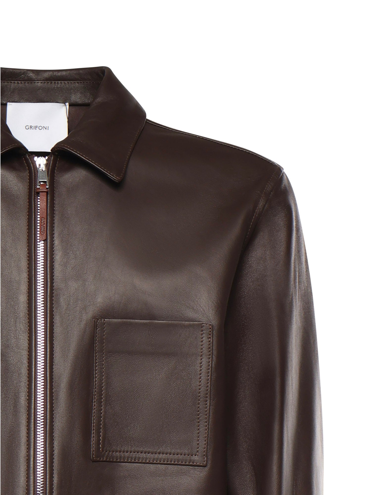 Overshirt in pelle G6AB0068 65G GRIFONI 
