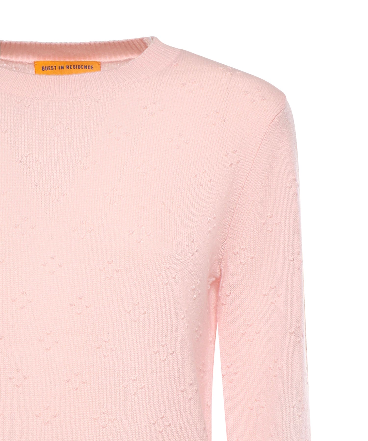 Maglione Compass Shrunken Crew in cashmere W40010PL POWDER PINK GUEST IN RESIDENCE 