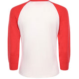 Baseball tee in cashmere W40610JL CREAM/SCARLET GUEST IN RESIDENCE 