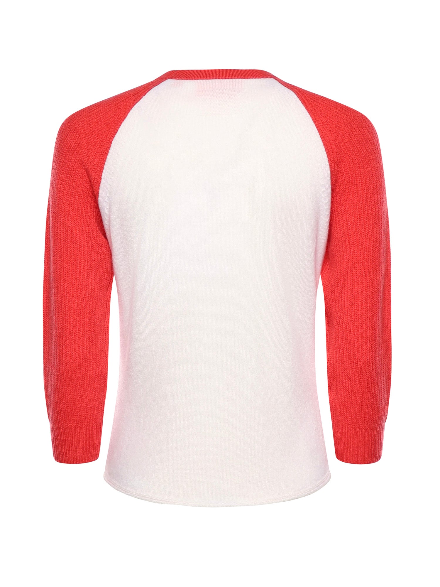 Baseball tee in cashmere W40610JL CREAM/SCARLET GUEST IN RESIDENCE 