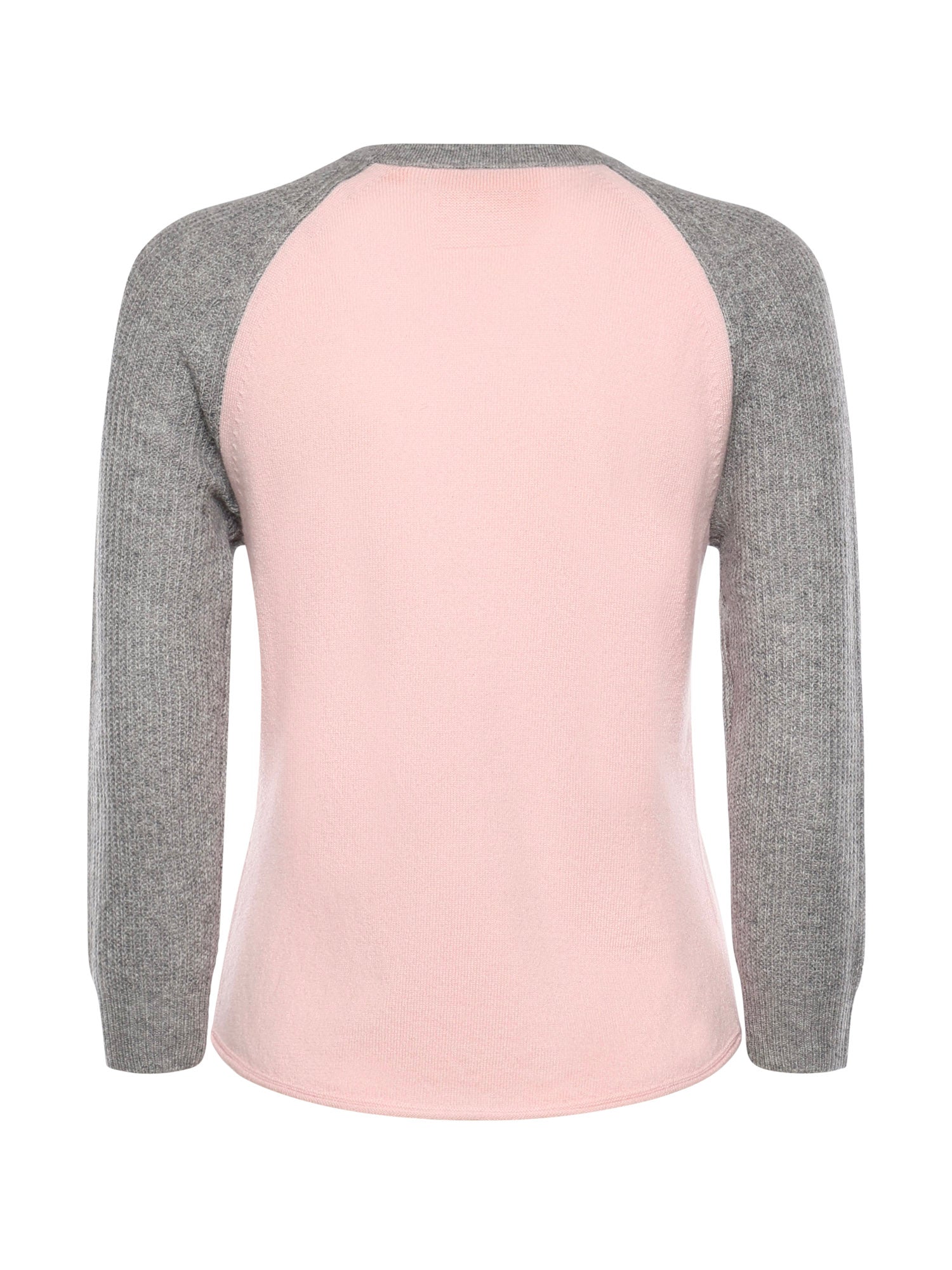 Baseball tee in cashmere W40610JL POWDER PINK/HEATHER GREY GUEST IN RESIDENCE 