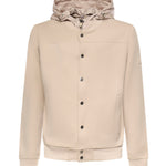 Giubbotto in misto cotone con logo HE1420005 BEIGE HESKIMO 