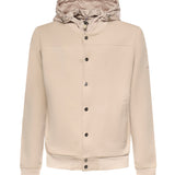 Giubbotto in misto cotone con logo HE1420005 BEIGE HESKIMO 