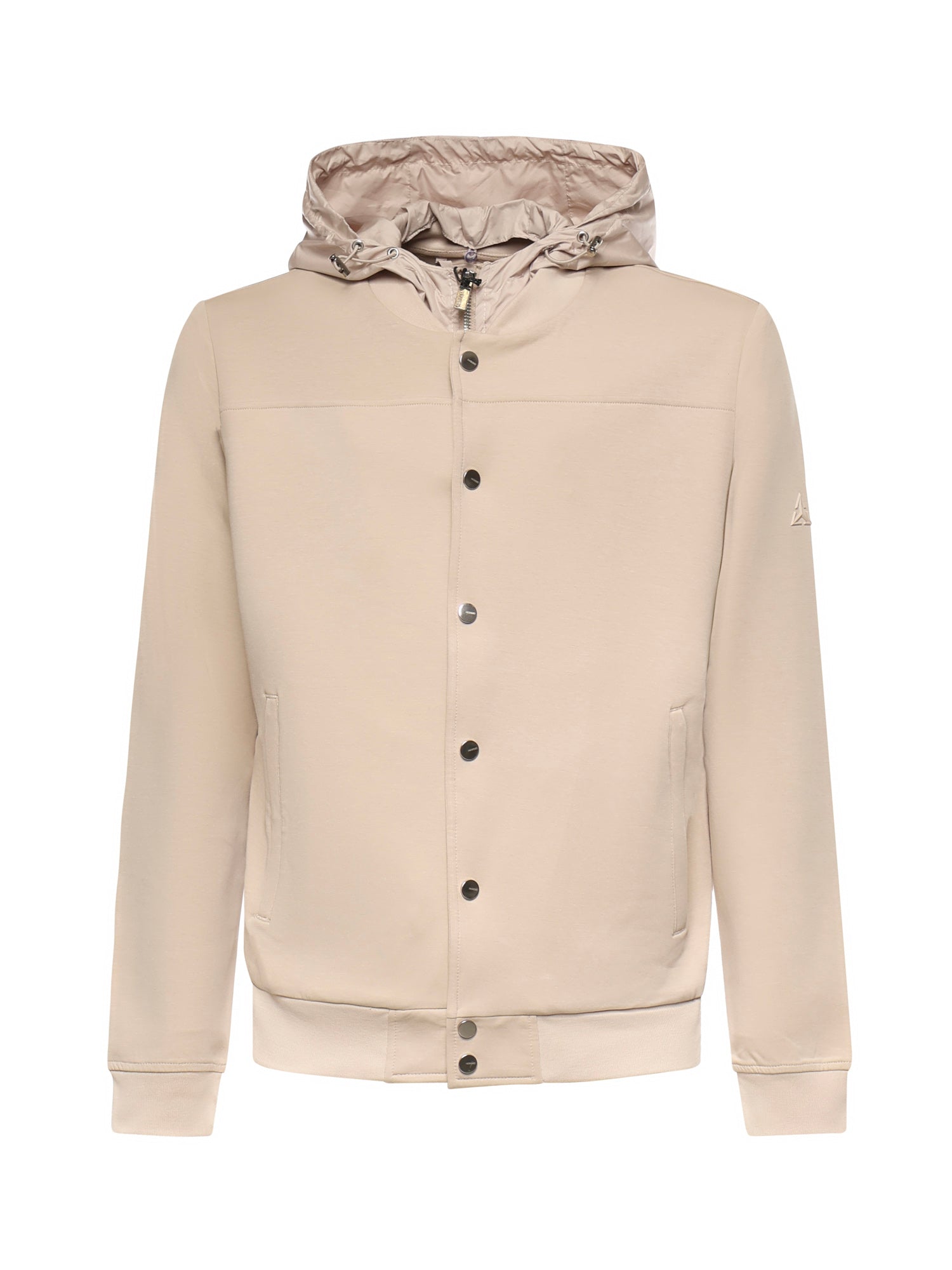 Giubbotto in misto cotone con logo HE1420005 BEIGE HESKIMO 