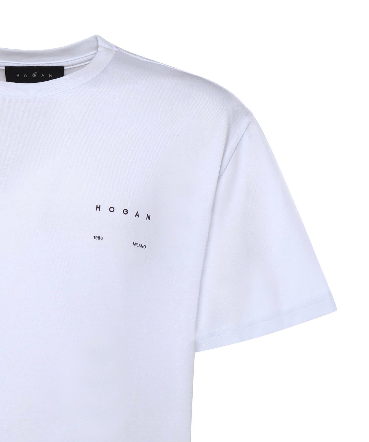 T-shirt in cotone con logo KQMB3522360ZFV B001 HOGAN 